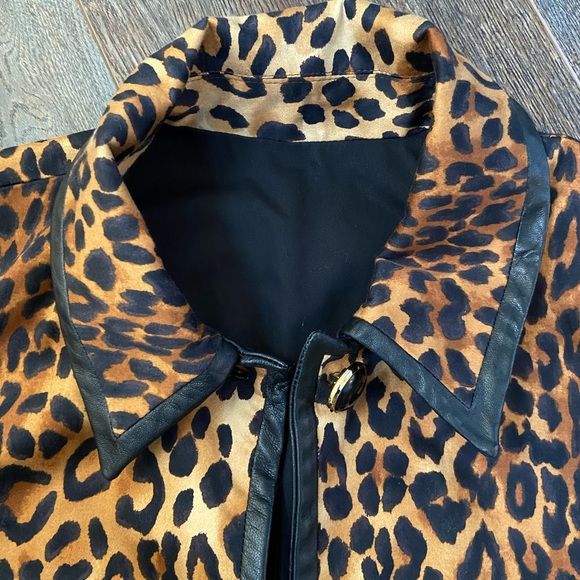 Jones New York reversible animal print and black coat - Picture 4 of 12